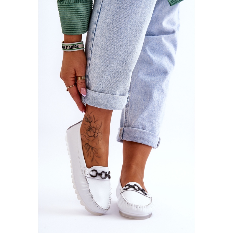 Vinceza Naisten mukavat nahkahousut, valkoinen Miguel 1