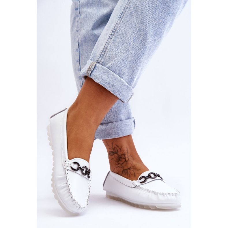 Vinceza Naisten mukavat nahkahousut, valkoinen Miguel 2