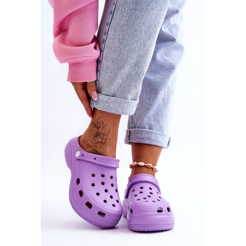 FS1 Naisten vaahtomuovitossut Crocs Purple Coline violetti 1