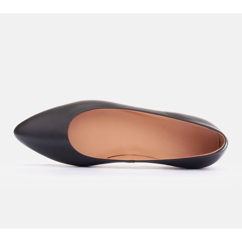 Marco Shoes Pehmeät nahkaiset balerinat musta 1