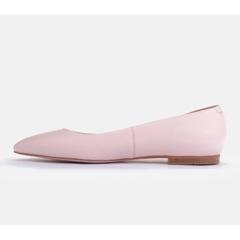 Marco Shoes Pehmeät nude-nahkaiset balerinat beige 2