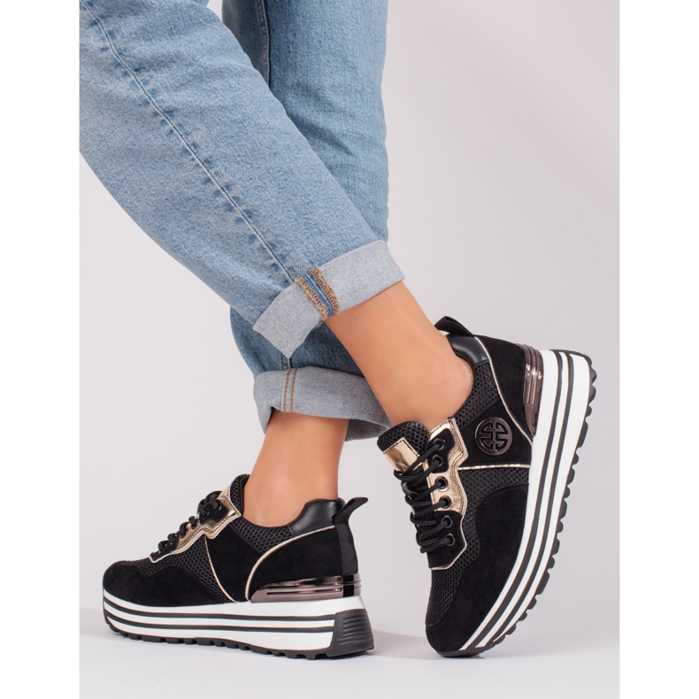 W. Potocki Naisten nauhalliset lenkkarit Potocki musta 2