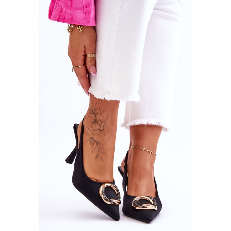 Muodikkaat Pinssit koristeilla ja zirkoneilla musta Alexia 1