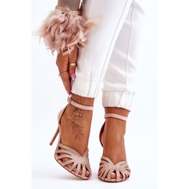 Trendikäs korkokengät vaalea beige Jaylenilla 1