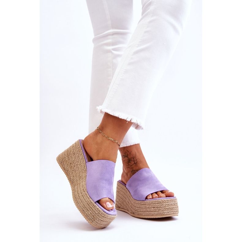 FS1 Naisten kiila- ja alustatossut, violetti Ysabel 2