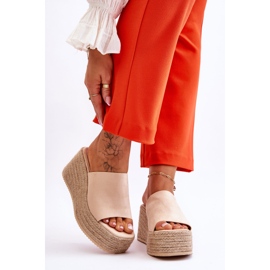 FS1 Naisten kiila- ja alustatossut beige Ysabel 1