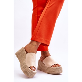 FS1 Naisten kiila- ja alustatossut beige Ysabel 2