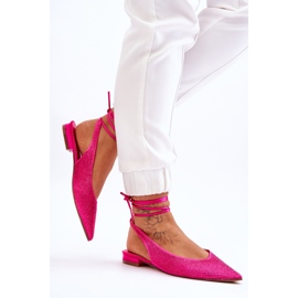 Sidotut balerinat strassikivillä Fuchsia Mavis vaaleanpunainen 3
