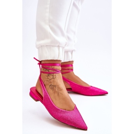 Sidotut balerinat strassikivillä Fuchsia Mavis vaaleanpunainen 4