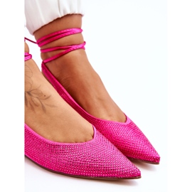 Sidotut balerinat strassikivillä Fuchsia Mavis vaaleanpunainen 5