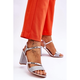 Vinceza Hopeiset Alicia Glitter -korkokengät hopea 2