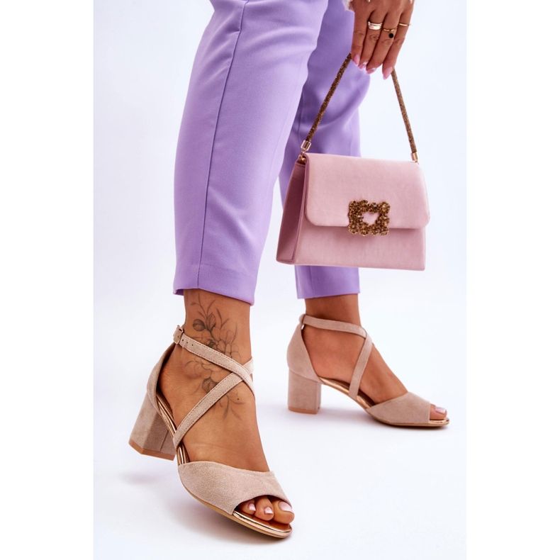 Vinceza Naisten matalakorkoiset sandaalit beige Quinn ruskea 2