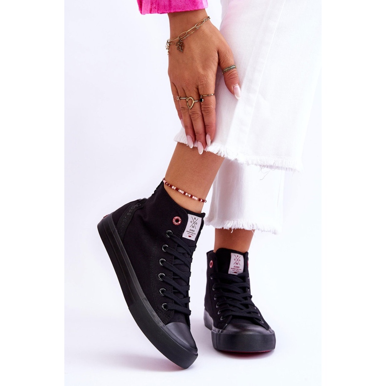 Naisten klassiset korkeat tennarit Cross Jeans LL2R4088C musta 1