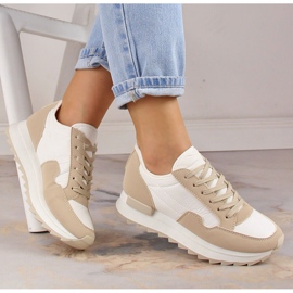 Naisten urheilukengät Potocki PY16021 alustalla beige 1