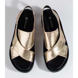 Naisten kullanväriset Shelovet-kiila sandaalit kultainen 2