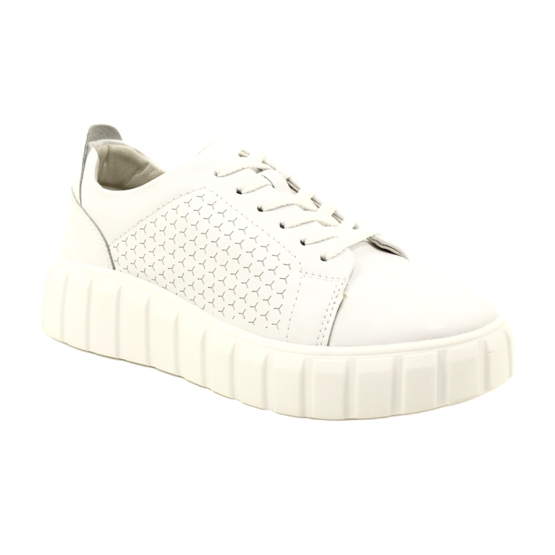 Evento 23PB32-5739 Valkoiset nahkaiset lenkkarit valkoinen 1