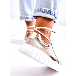 S.Barski Naisten Brogues beigen ja kullan Noriso-alustalla 4