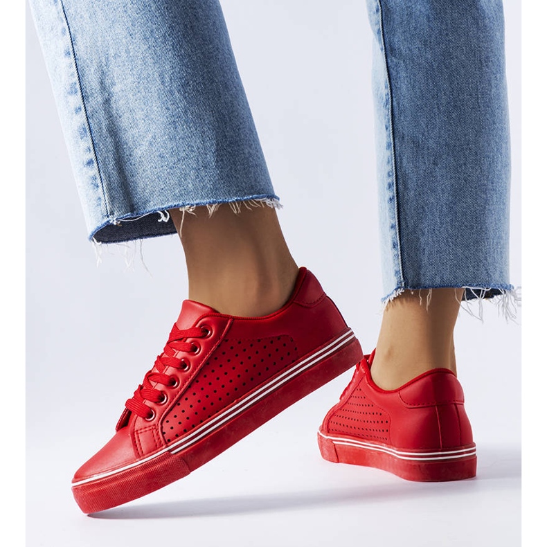 BM Joffren punaiset eko-nahkaiset lenkkarit punainen 1