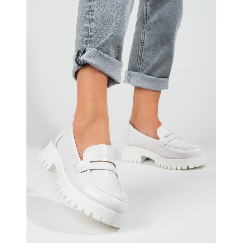 Naisten valkoiset Shelovet-tasohousut valkoinen 1