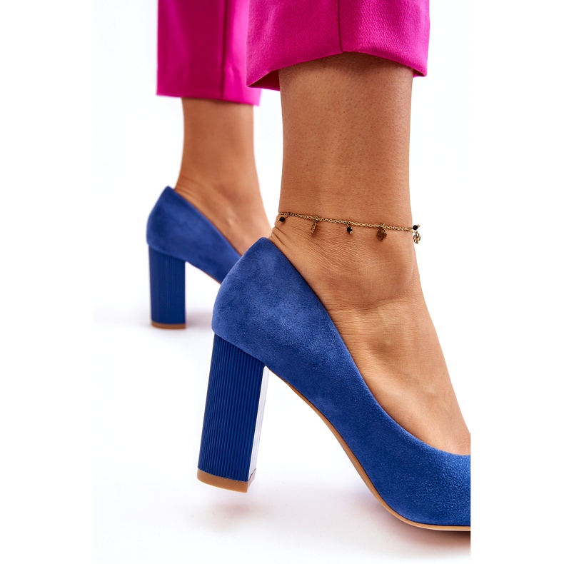 PS1 Siniset Estellia mokkanahkakorkokengät sininen 4