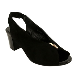 Naisten sandaalit Daszyński Post SA169-6 Musta 1