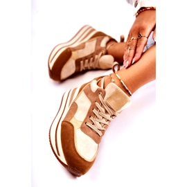 PS1 Naisten mokkanahkaiset urheilukengät Ruskea-beige Elise 3