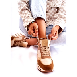 PS1 Naisten mokkanahkaiset urheilukengät Ruskea-beige Elise 4