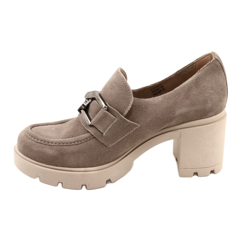 Lemar Elegantti Brogues kantapäässä, jossa on tumma hopea beige koristelu Harmell 3