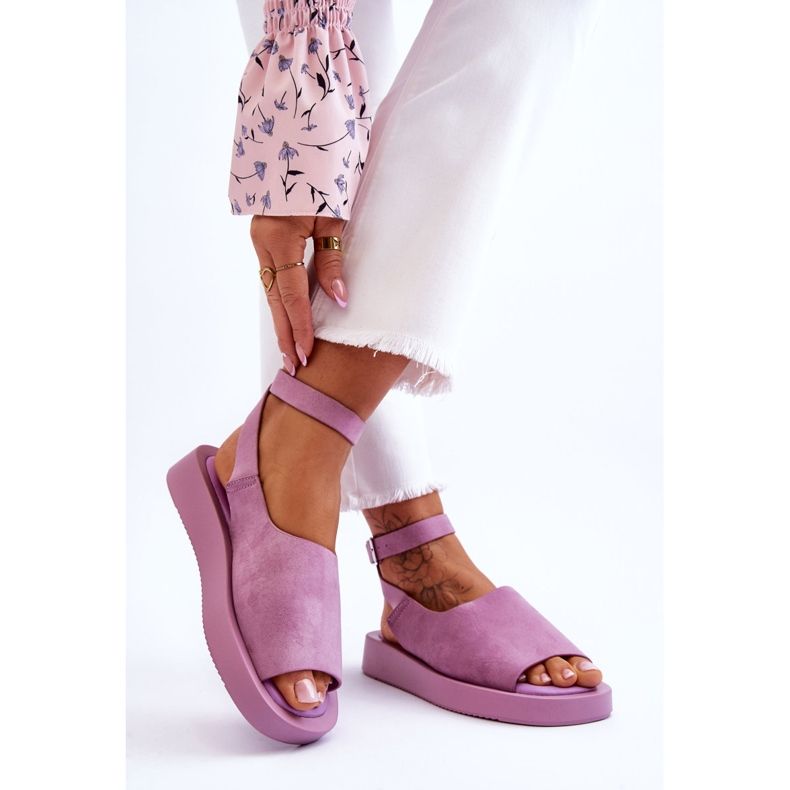 FG2 Mukavat Naisten Platform Sandaalit Purppura Rubie violetti 2