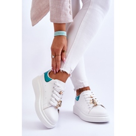 FG2 Naisten urheilukengät massiivisella alustalla, valkoinen ja vihreä Chante 2