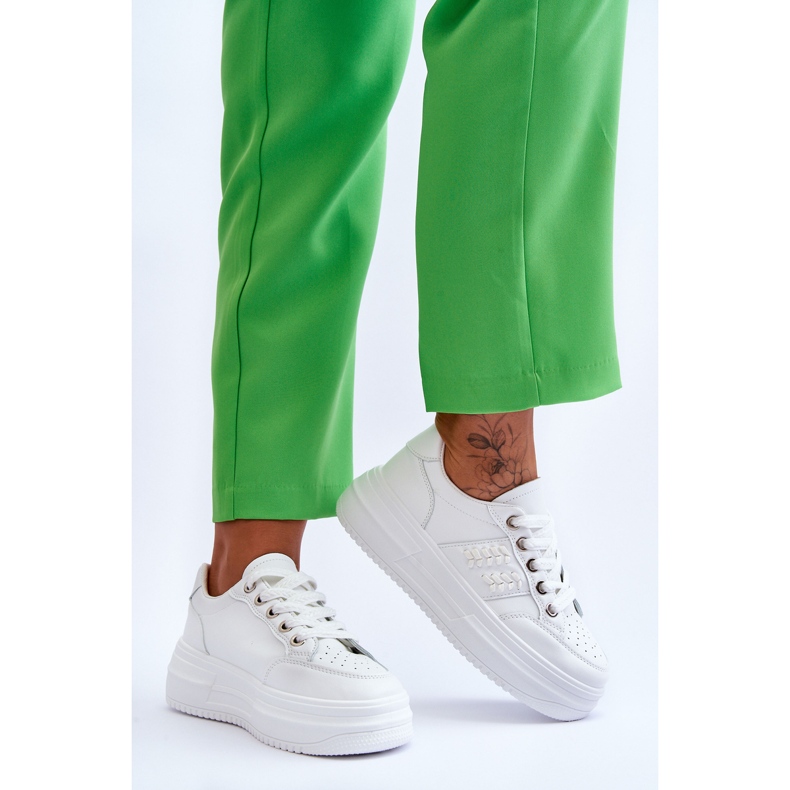 Muodikkaat naisten lenkkarit, valkoiset Claribel valkoinen 2