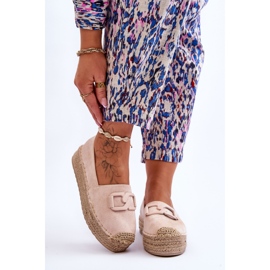 FI1 Naisten Classic Platform Espadrilles Beige Maurine 1