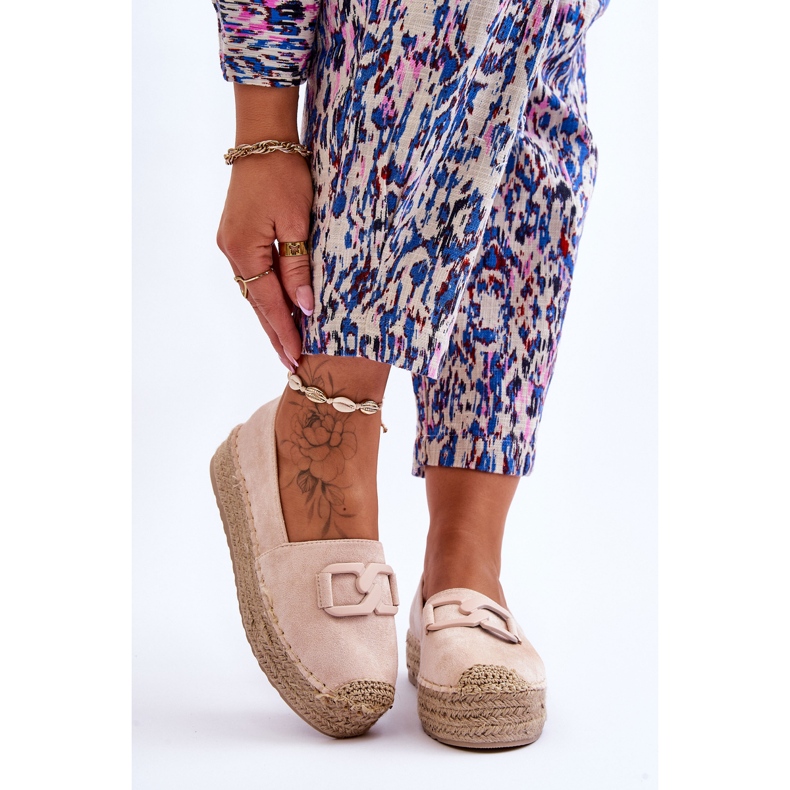 FI1 Naisten Classic Platform Espadrilles Beige Maurine 1