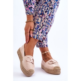 FI1 Naisten Classic Platform Espadrilles Beige Maurine 2