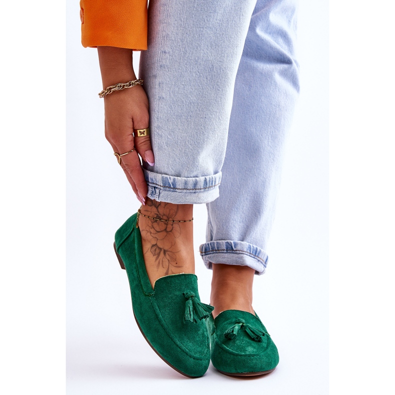 FB1 Suede Classic Loafers hapsuilla Green Averil vihreä 1
