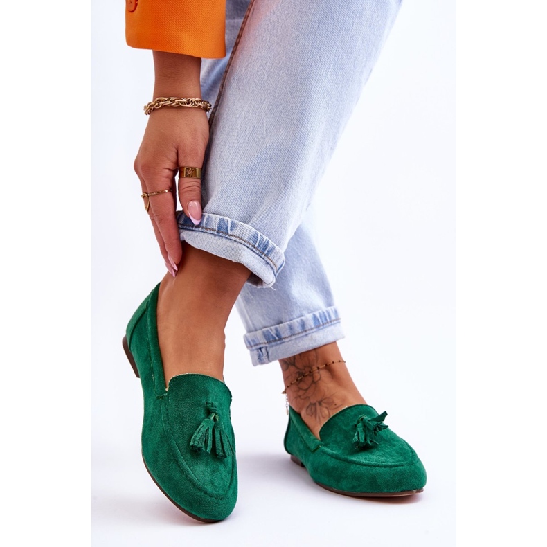 FB1 Suede Classic Loafers hapsuilla Green Averil vihreä 2