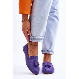 FB1 Suede Classic Loafers kanssa tupsut Purple Averil violetti 1