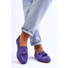 FB1 Suede Classic Loafers kanssa tupsut Purple Averil violetti 2