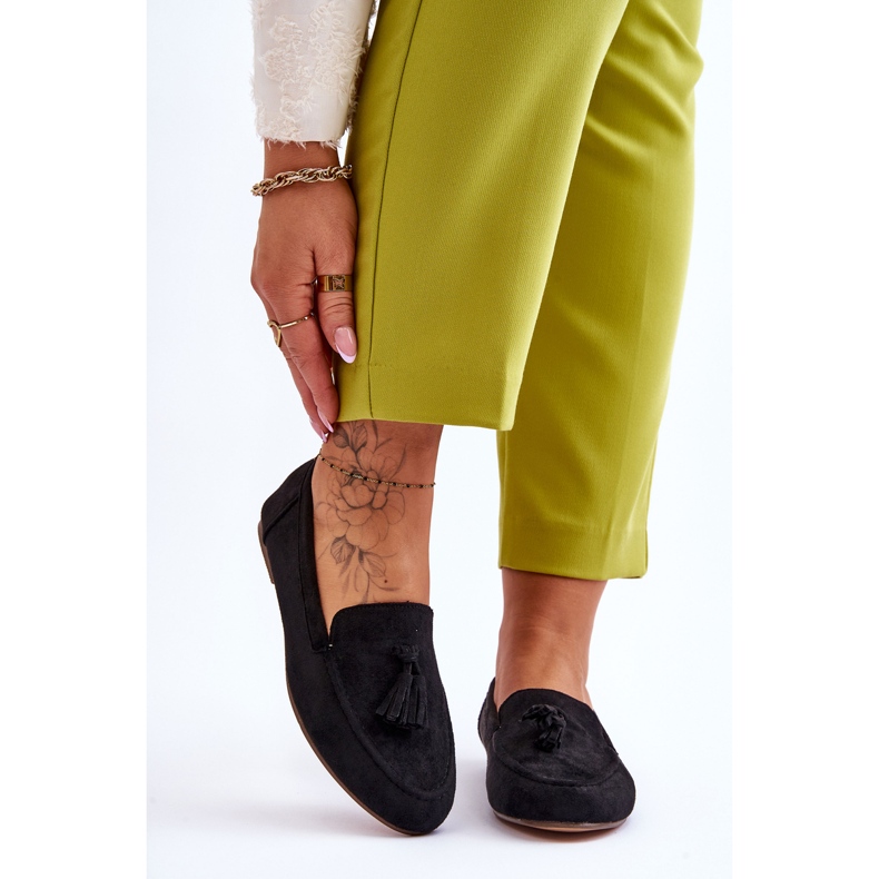 FB1 Suede Classic Loafers kanssa tupsut Black Averil musta 1