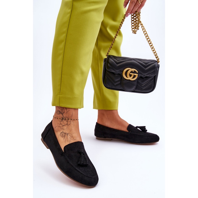 FB1 Suede Classic Loafers kanssa tupsut Black Averil musta 2