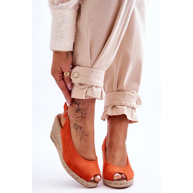 FB1 Oranssit Elsie Suede Wedge sandaalit 1