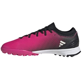 Adidas X Speedportal.3 Tf Jr GZ2465 jalkapallokengät vaaleanpunainen ruusuja ja violetteja 1