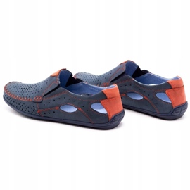 Olivier Miesten kesäkengät, mokasiinit 901, laivastonsininen ja punainen 4