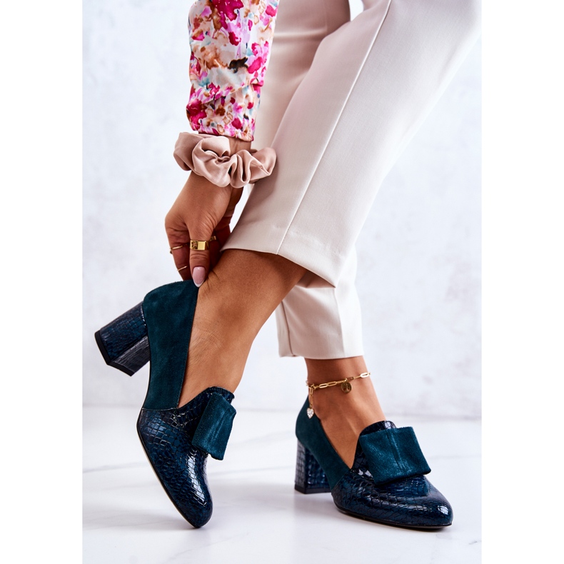 PA2 Diana Green Suede Snakeskin pumput vihreä 2