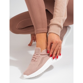 Naisten tekstiiliurheilukengät Shelovet puuteri pinkki vaaleanpunainen 2