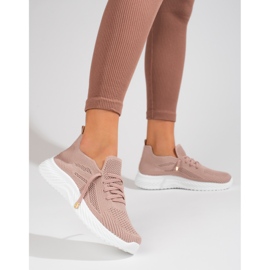 Naisten tekstiiliurheilukengät Shelovet puuteri pinkki vaaleanpunainen 1