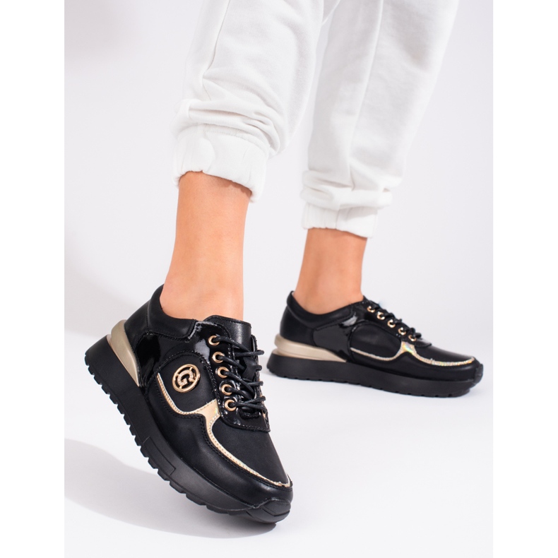 Naisten Shelovet-nahkaiset mustat 1