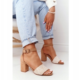 EVE Vaaleanruskeat häämatkasandaalit punottuina baarissa beige 3