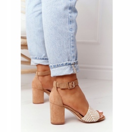 EVE Vaaleanruskeat häämatkasandaalit punottuina baarissa beige 2