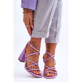 Klassiset korkeakorkoiset sandaalit violetti Lucetta 1